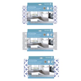 Microfiber Cleaning Cloths, Attract Dust Like a Magnet, Print Pattern Duster Cloths, Pack of 10