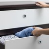 4 Pack White Cabinet Knobs, Blue Gold Marble Drawer Handles