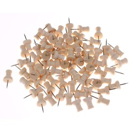 40 Pieces Wooden Push Pins Cork Board Pins Wooden Thumb Pins Decorative Map Pins for Cork Bulletin Board Pin Board
