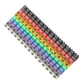 Wire Number Label Tube Kit, Cable Marker Set, 150 Pieces, 1.5mm², Multicoloured