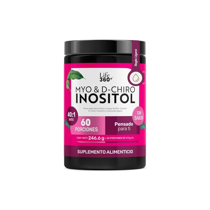 Life 360 Myo Chiro Inositol Mezcla Porciones Platinum Prebióticos 246