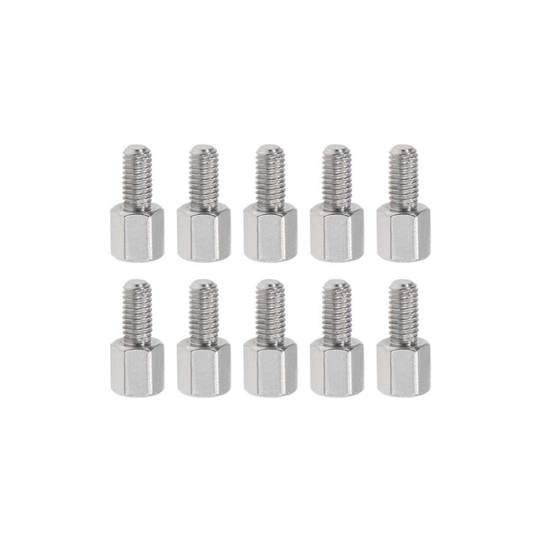 YOKIVE 10 Pcs M3 Standoff Screws, Nickel Plated Hex PCB