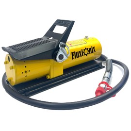 Air Hydraulic Pump 10,000 PSI 1.7L Reservoir NPT 1/4" Inlet, NPT 3/8" Oil Outlet, Hydraulic Pump Air Hydraulic Foot Pump with Air Line Lubricator, Yellow