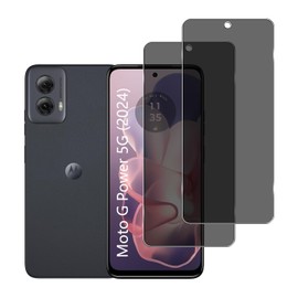 YIFNTAN [2 Pack] Tempered Glass Privacy Screen Protector for Motorola Moto G Power 5G (2024),Anti Fingerprint,9H Hardness,Anti Spy Anti Peeping,Compatible with Motorola Moto G Power 5G (2024), Black