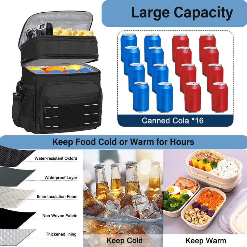 Lunch Box Cooler Bag - Tactical Insulated Lunchbox for Men