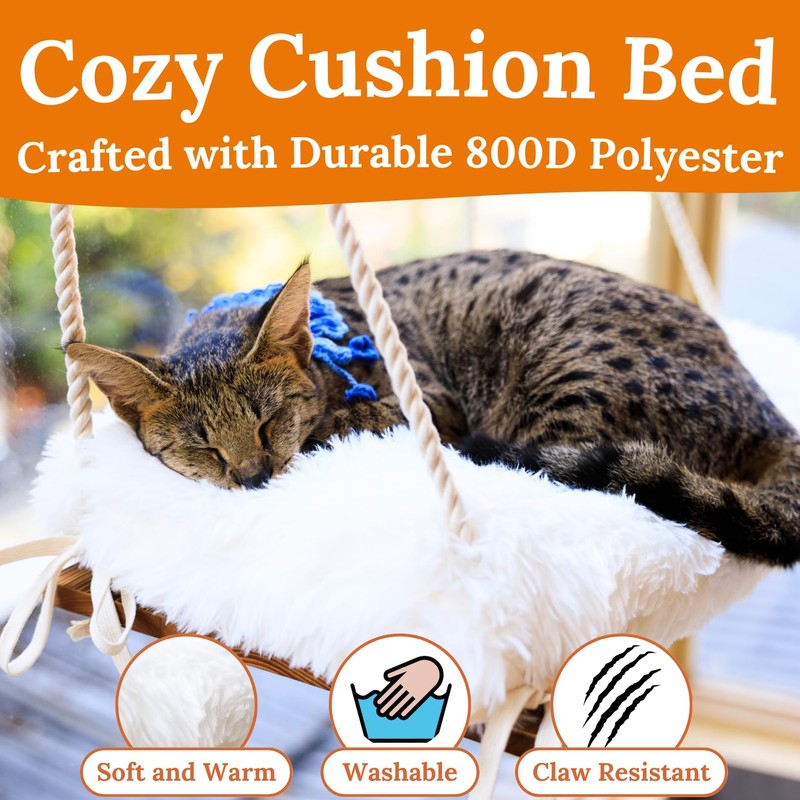 Cat Window Perch for Large Cats - Hammock Bed for