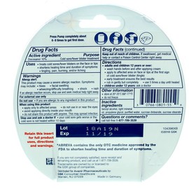 Abreva 2grm Pump Size 1ct Abreva Cold Sore Treatment