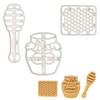 Set of 3 Honey cookie cutters (Designs: Cut Comb, Honey