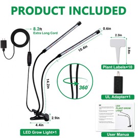 Full Spectrum 84 LED Grow Light for Indoor Plants, 6500K Timer 3 Modes