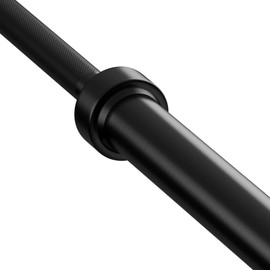 Fitvids Olympic Barbell Bar for Weightlifting and Power Lifting, 700 Pound Capacity, 2 Inch Diameter (7 Feet, Black)