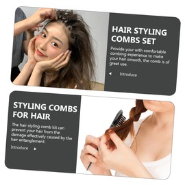 Outanaya 1set Detangling Comb and Tail Comb Hair Styling Kit Heart Slap Wrist Band for Management and Styling for Home Use Random Style