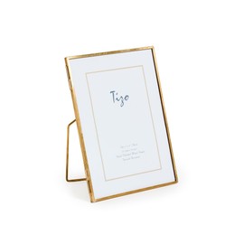 Tizo Design Women's Slim Gold Brass Frame 5X7, Gold, One Size