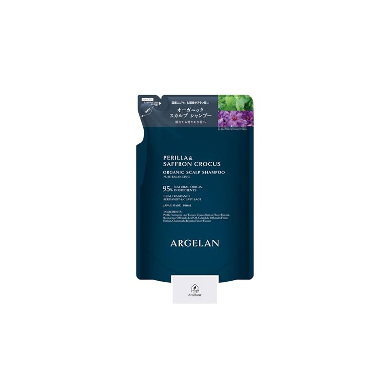 Algeran Pure Balancing Organic Scalp Shampoo Refill 400ml with Aronheur