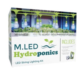 Miracle LED Hydroponics LED Indoor Grow Light Kit - Includes 4 Absolute Daylight Plus Blue Spectrum 150W Replacement Grow Light Bulbs & 1 4-Socket Corded Fixture with SproutMatic Timer (2-Pack)