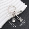 4-Piece Music Set Keyring Keychain
