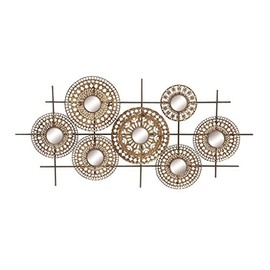 Deco 79 48667 Metal Mirror Wall Decor, 51" x 25"