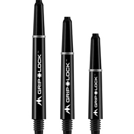 Mission Darts S1063 GripLock Shafts | Short Dart Stems | Black (Pack of 5)
