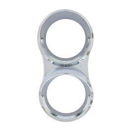 United Pacific 41852 Mack Chrome Small Gauge Cover with Visor - 2 Gauge