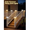 T-SUN 4x4 Post Cap Lights 6 Pack for Vinyl/Wooden Fence,Outdoor