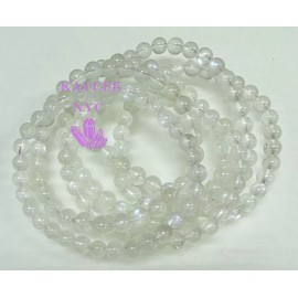 Crystal Wholesale 6 Pcs Natural moonstone 6mm 7.5” Crystal Stretch Bracelet