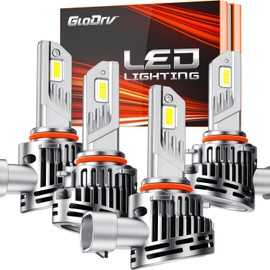 GloDrv [2025 Upgrade] 90 05 90 06 Led Bulb Combo, [900% Brightest] 50000lm Brightness Fog Lights Bulbs Real 1:1 Mini Size Design, 6000k Cool White，Pack of 4