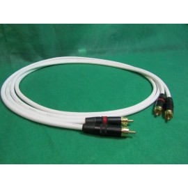 CANARE Custom Made By DC PRO 2 Ft Pair Canare L4E6S White Star Quad RCA to RCA HIFI Audio Cable.