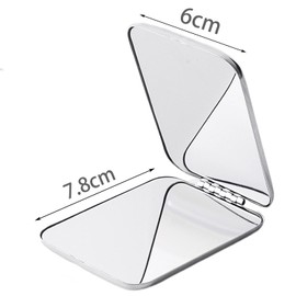 Smaoqingji Kosmetikspiegel Handspiegel Spiegel Klein Klappspiegel - 1 Stück, Schwarzer, Kompakter und Handlicher Spiegel, mit dem sie Ihr Make Jederzeit Auffrischen Können Erhellt Ihre Schönheit