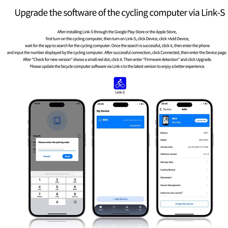 Bikevee Wireless GPS Cycle Computer, Bicycle Speedometer & Odometer, Auto
