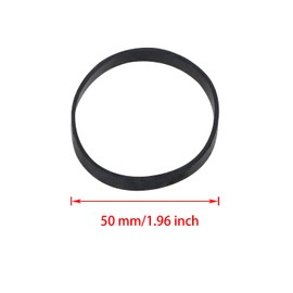 ONLYKXY Black Flat Natural Rubber Band Silicone Soft Elastic Band Supplies Large Thick Rubber Ring Reusable Power Cable Ties Straps Coil Ring for Home Office Depository Packing Storage,100pcs (50mm)