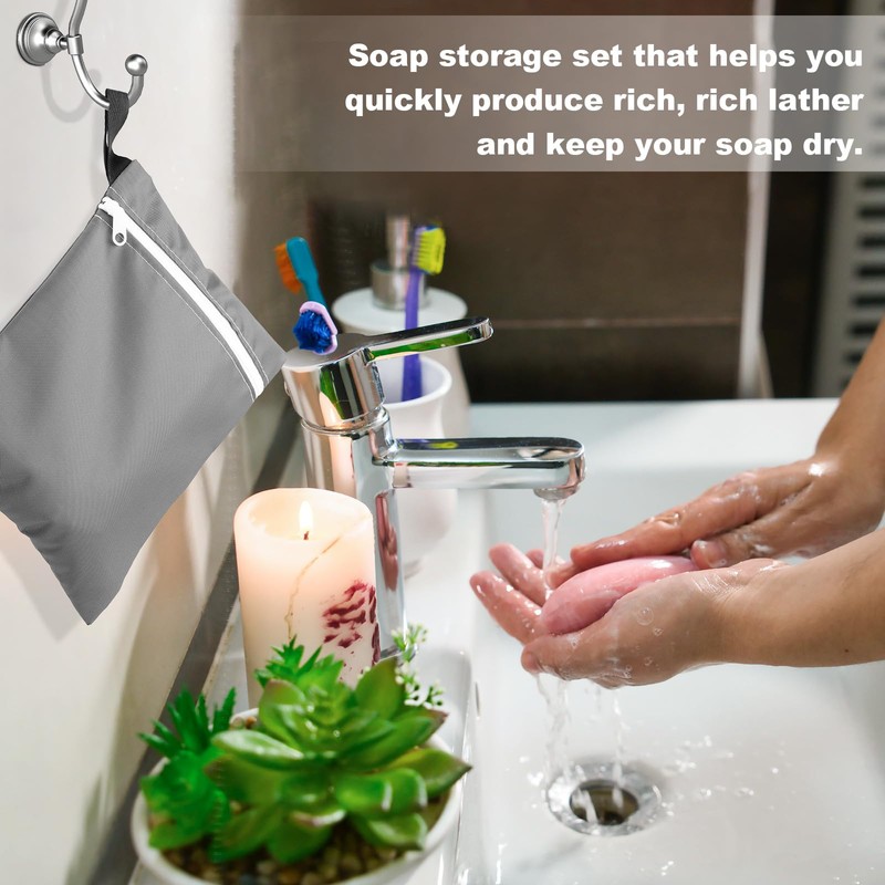 Reallnaive 4 Pcs Travel Soap Bar Case Waterproof & Leakproof