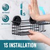 TAILI Shower Caddy Suction Cup with Hooks and Soap holder,