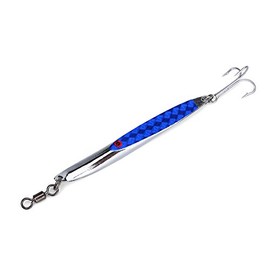 Fishing Lure Metal Fishing Lure Bait Metal Bass Hard Spoon Bait Jig Bait for Saltwater Freshwater Fishing (56 g Blue)