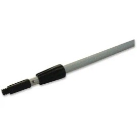 Boardwalk 12\" Wide Combo Aluminum Window Cleaning Kit with 8 ft Extension Pole and 4\" Wide Scraper 8\" Handle