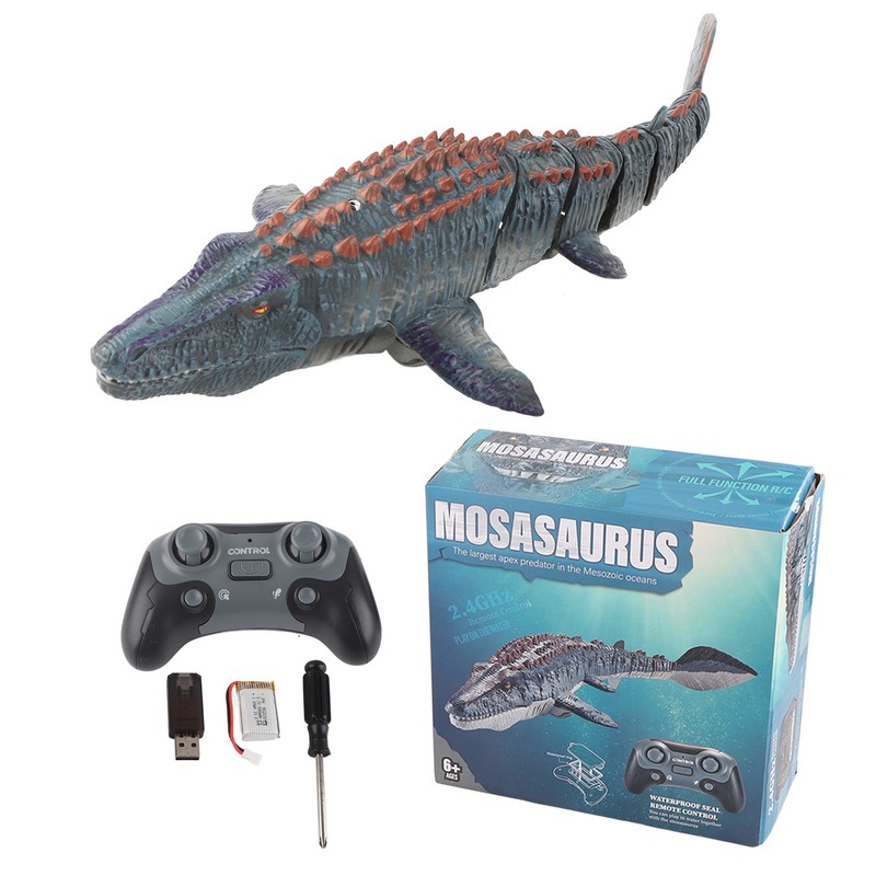 2.4g Wireless Charging Remote Control Simulation Dinosaur Squirting Shark Swinging