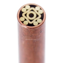 Mosaic Pin - (0.187 (3/16) Inch Diameter) - (619CBBB) - (Copper Outer Material)(Brass Inner Material) - Decorative Knife Handle Pins and Rods for Fixed Blade Knives