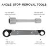 Plumbing Tools, 2 PCS Angle Stop Wrench Kit, Angle-on Wrench