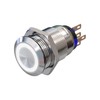 Metzler - Pressure Switch 19mm - LED Ring Lighting White