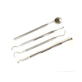 Dental Hygiene Tool Kit - Includes Stainless Steel Tarter Scraper/Scaling Remover, Dental Toothpick, Mouth Mirror Dentists Tools Set is Ideal for Personal Use & Pet Friendly
