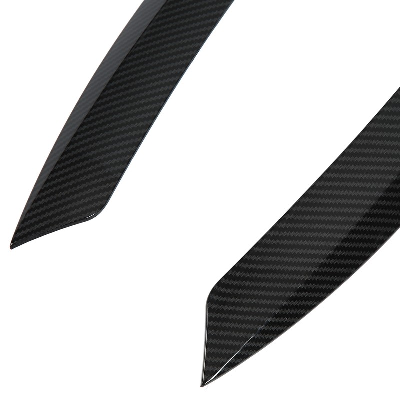 2PCS Car Headlight Eyebrows Carbon Fiber Style Left Right Replacement