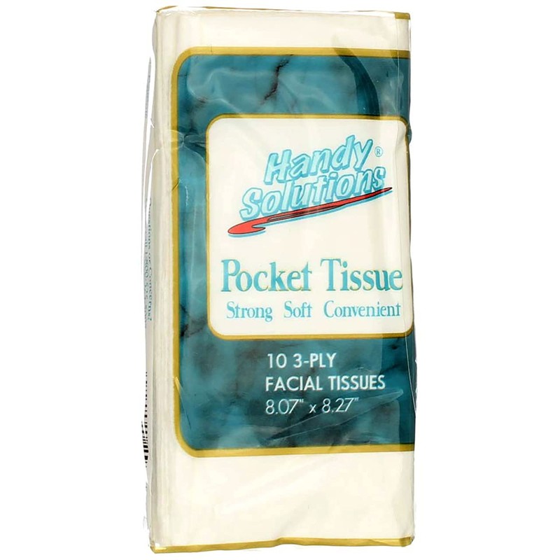 Handy Solutions 3-Ply Pocket Tissues - 10 Sheets, 1Count
