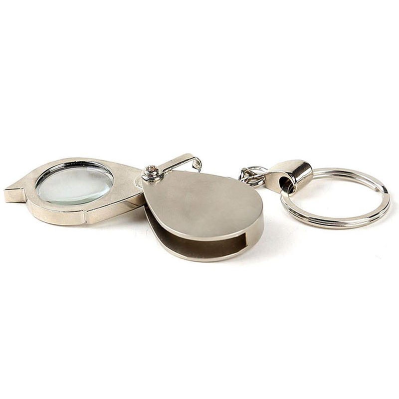 SUPVOX Magnifying Glass Keyring Mini Portable Foldable 15x Handheld Magnifier