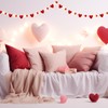 FYSUIMU 2Pcs Valentine's Day Felt Ball Banner with String Lights