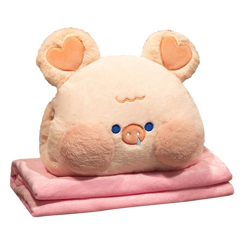 Stuffed Animals Travel Blanket Pillow Set Soft Plush Hugging Pillow