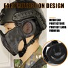Yzpacc Airsoft Mask with Protective Glasses, Foldable Half Face Airsoft