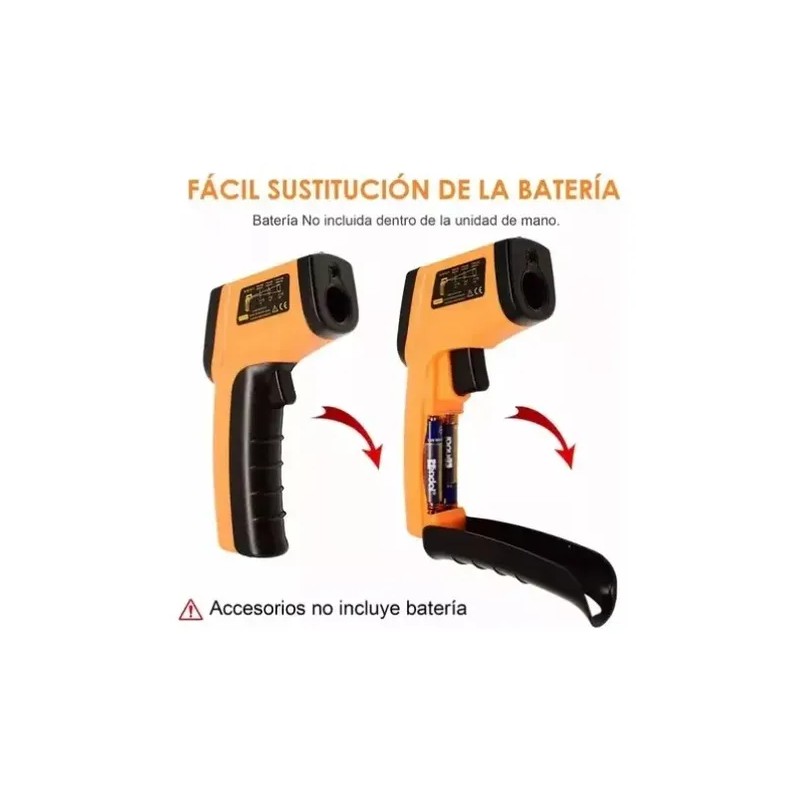 Termómetro Digital Uso Industrial Infrarojo Pistola Laser