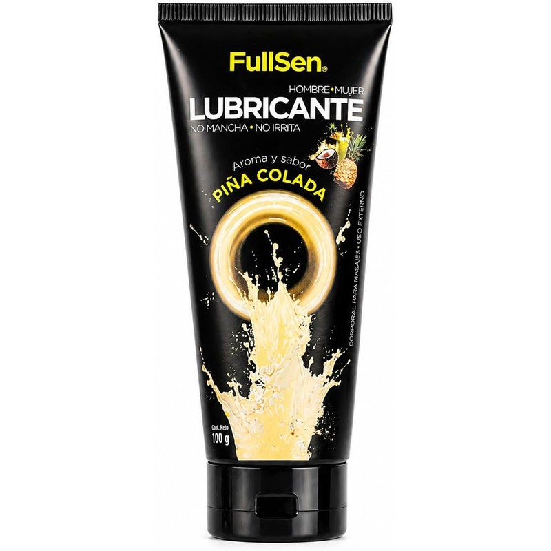 FullSen Lubricante Base Agua Piña Colada 100 g Gel Transparente