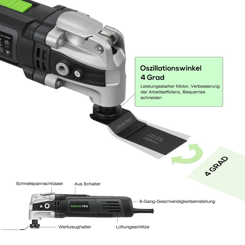 GALAX PRO 3.5A 6 Variable Speed Oscillating Multi Tool Kit