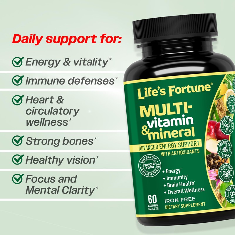 Life's Fortune Whole Food Multivitamin & Mineral Supplement for Men