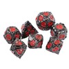 7pcs Solid Dice Kit Zinc Alloy Rolling Swirl Polyhedral Dices