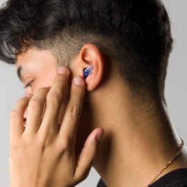 Moment Earplugs for Music Festival - Reusable High-Fidelity Ear Plug for Concert, Musicians, Live Events, Sports, DJs and Nightlife - Certified Hearing Protection - 13 dB NRR (Marine, Pack of 1)